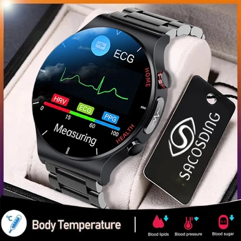 Yeni Lazer Tedavisi Üç Yüksek akıllı saat Erkekler EKG PPG Kalp Hızı Kan Basıncı Sağlık Tracker akıllı saat Huawei Xiaomi İçin