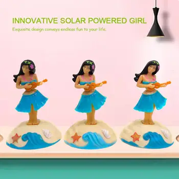 Yeni Moda Güneş Enerjili Dans Kız Sallanan Animasyonlu Bobble Dancer Oyuncak Araba Dekor Çocuk Oyuncakları Hediye Araba Panoları, yatak Odası