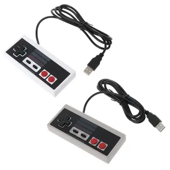 Yeni USB Oyun Denetleyicisi Plug-Play Plastik Siyah+Gri NES PC Windows için
