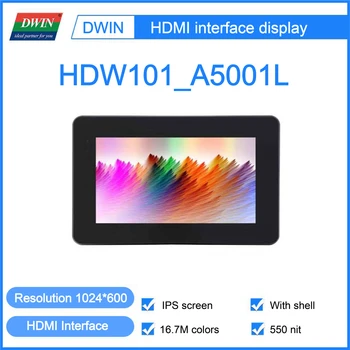 Yeni Varış Dwın 10.1 İnç 1024xRGBx600 16.7 M Renk IPS Ekran Kapasitif Dokunmatik Panel HDMI Multimedya Ekran HDW101 _ A5001L