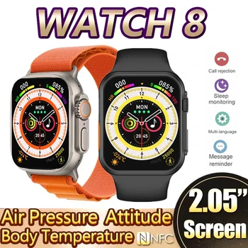 YENİ 2022 İzle Ultra S8 akıllı saat Serisi 8 Her Zaman açık Ekran Kablosuz Şarj Erkekler Kadınlar Smartwatch NFC Spor Android ıos için
