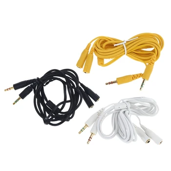 Yüksek Kaliteli Uzatma Kablosu 3.5 mm Jack Erkek 2 Kadın Aux Ses kablo kordonu-SteelSeries Sibirya V2 PC Kulaklık Kulaklık