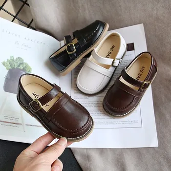 Yürümeye başlayan Ayakkabı 2020 Yeni Moda Koreli çocuk Erkek Bahar Geniş Pu Deri Nefes kauçuk ayakkabı Çocuk Ayakkabı Kız Bebek Ayakkabı