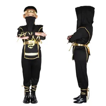 Yürümeye başlayan çocuk giysileri çocuk Cosplay Hokage Kostüm Boys İçin Ninja Assassin Noel Giysileri Kapüşonlu Takım Elbise Bebek Çocuk Giysileri 2-8