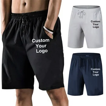 Özel Logo erkek Yüksek Kaliteli Moda Beş noktalı Pantolon Rahat fitness şortu Baskılı Pamuk Şort