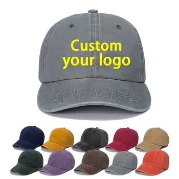Özelleştirmek kadın pamuklu beyzbol şapkası erkek Rahat Kap Yıkanmış Denim Kap güneş koruma şapkası Özel Kap İşlemeli Baskı Logosu