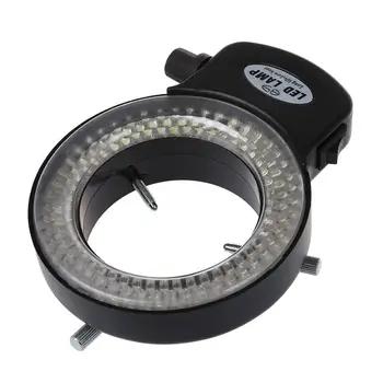 144 LED miniskop halka ışık halka ışık 0-100% ayarlanabilir lamba miniskop halka ışık